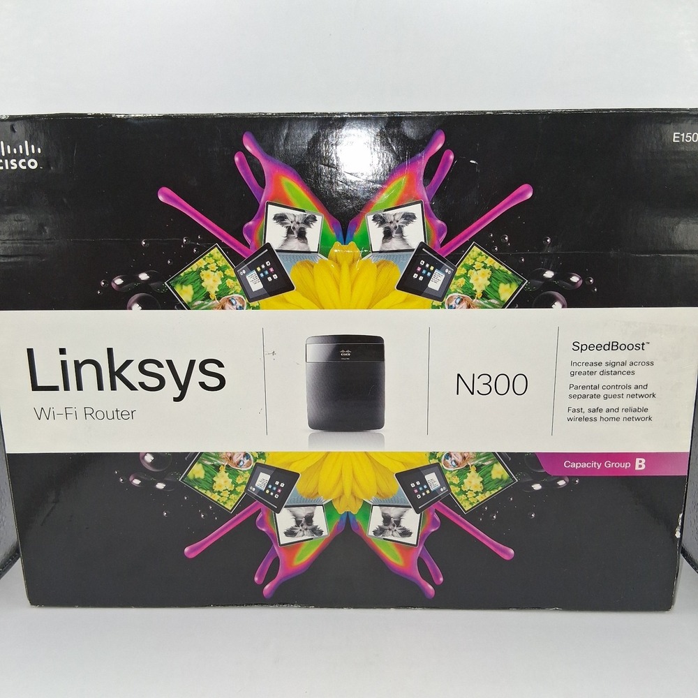 Linksys N300 Wi-Fi Router Speed Boost E1500 Pre-Owned